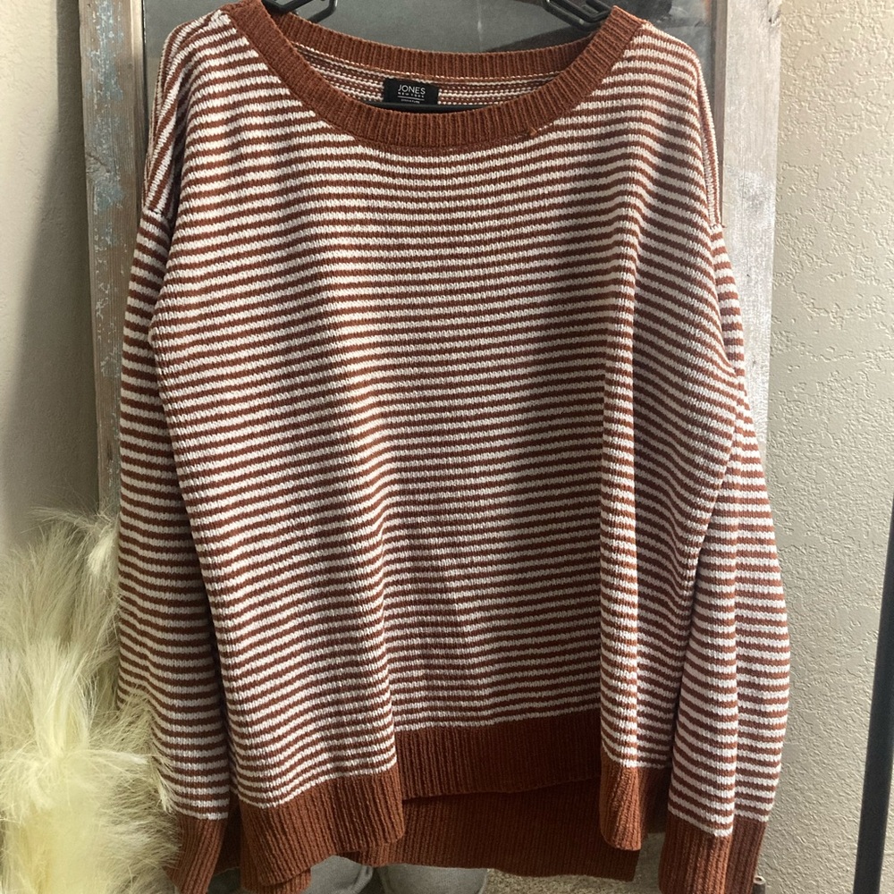Burnt orange Striped Sweater